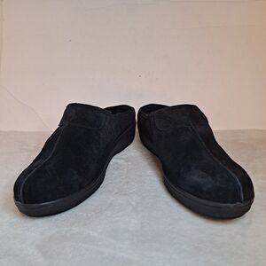 Easy Spirit Shana Black Suede Clogs Women's Size 12M